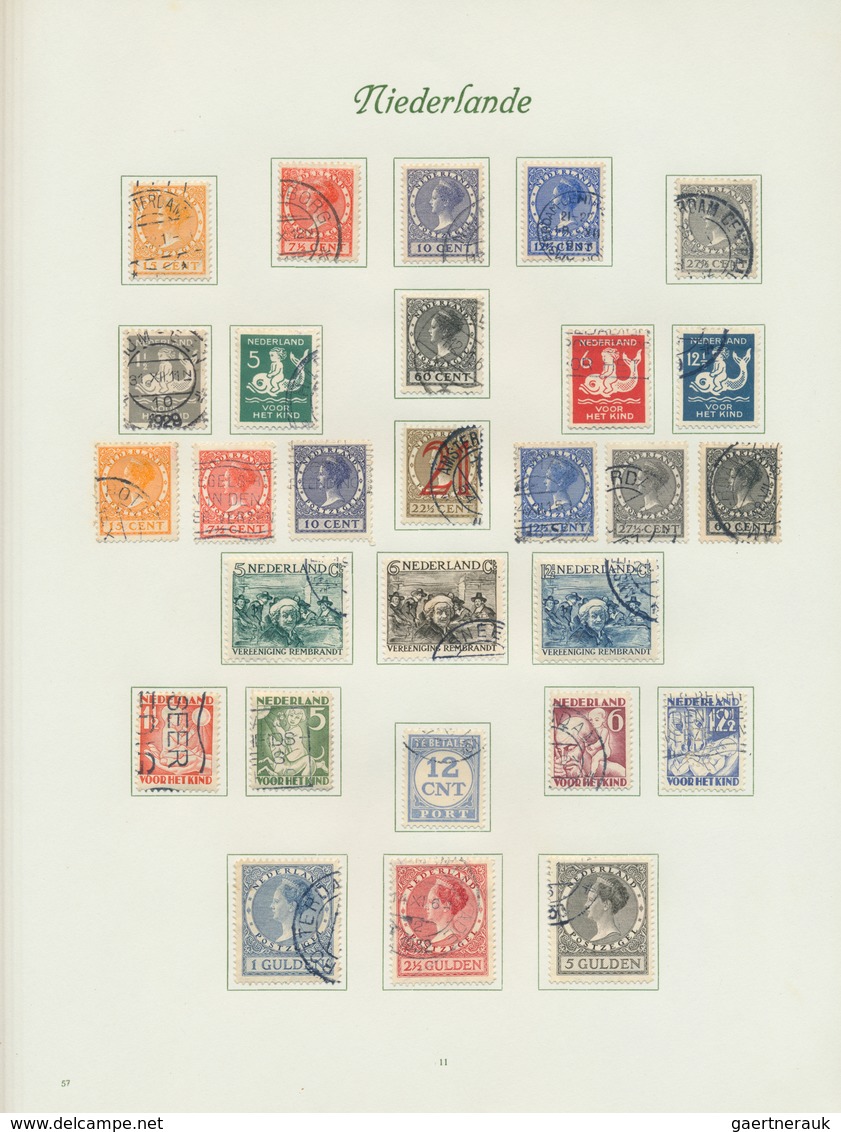 27420 Niederlande: 1851/1983, Used Collection In Two Borek Binders, From 1st Issue And Well Collected Thro - Covers & Documents