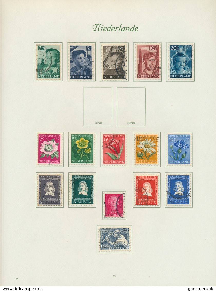 27420 Niederlande: 1851/1983, Used Collection In Two Borek Binders, From 1st Issue And Well Collected Thro - Lettres & Documents