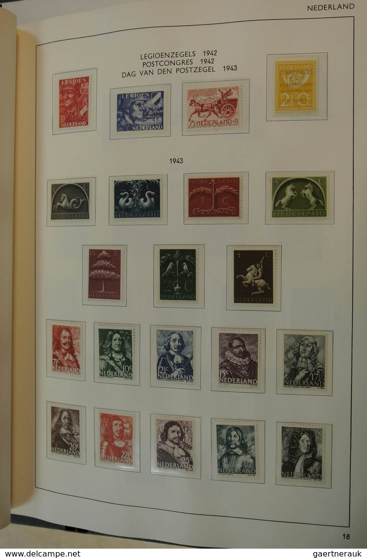 27424 Niederlande: 1852/1994: Well filled, MNH, mint hinged and used collection Netherlands 1852-1994 in H