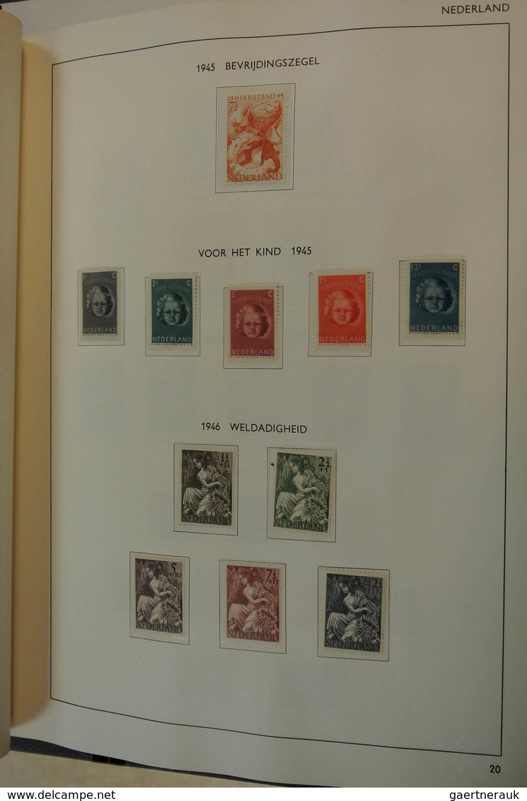 27424 Niederlande: 1852/1994: Well filled, MNH, mint hinged and used collection Netherlands 1852-1994 in H