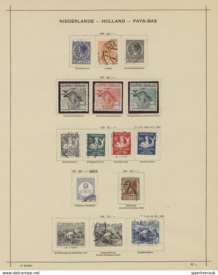 27426 Niederlande: 1852/1985, Mint And Used Basic Collection In A Binder, From 1st Issue, Wilhelmina 2.50g - Brieven En Documenten