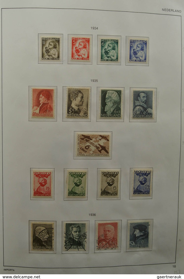 27427 Niederlande: 1852-1985. Reasonably filled, MNH, mint hinged and used collection Netherlands 1852-198