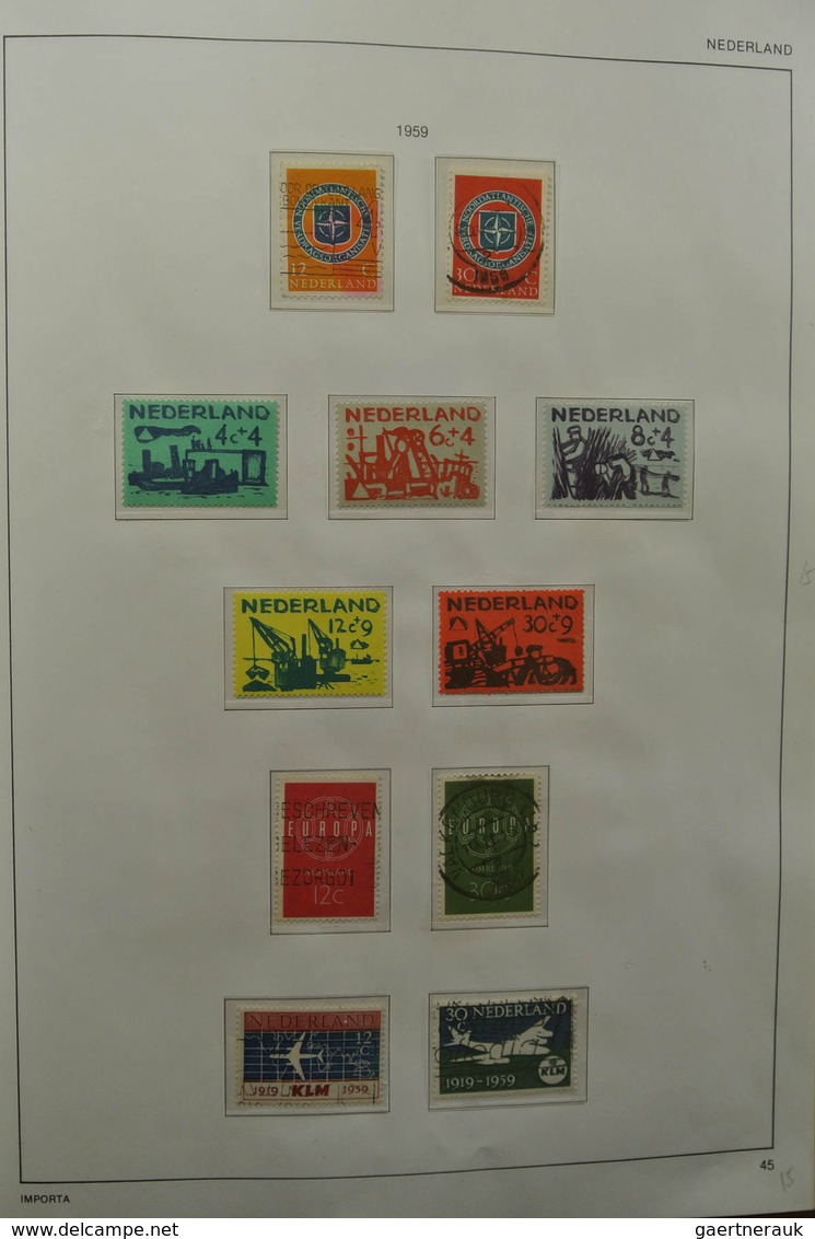 27427 Niederlande: 1852-1985. Reasonably filled, MNH, mint hinged and used collection Netherlands 1852-198