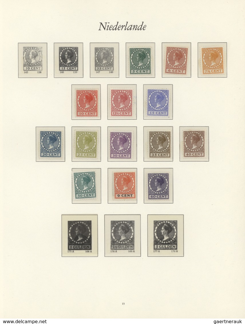 27429 Niederlande: 1852/1973, A Spendid Collection On Album Pages From 1st Issue, Early Period Mainly Used - Lettres & Documents