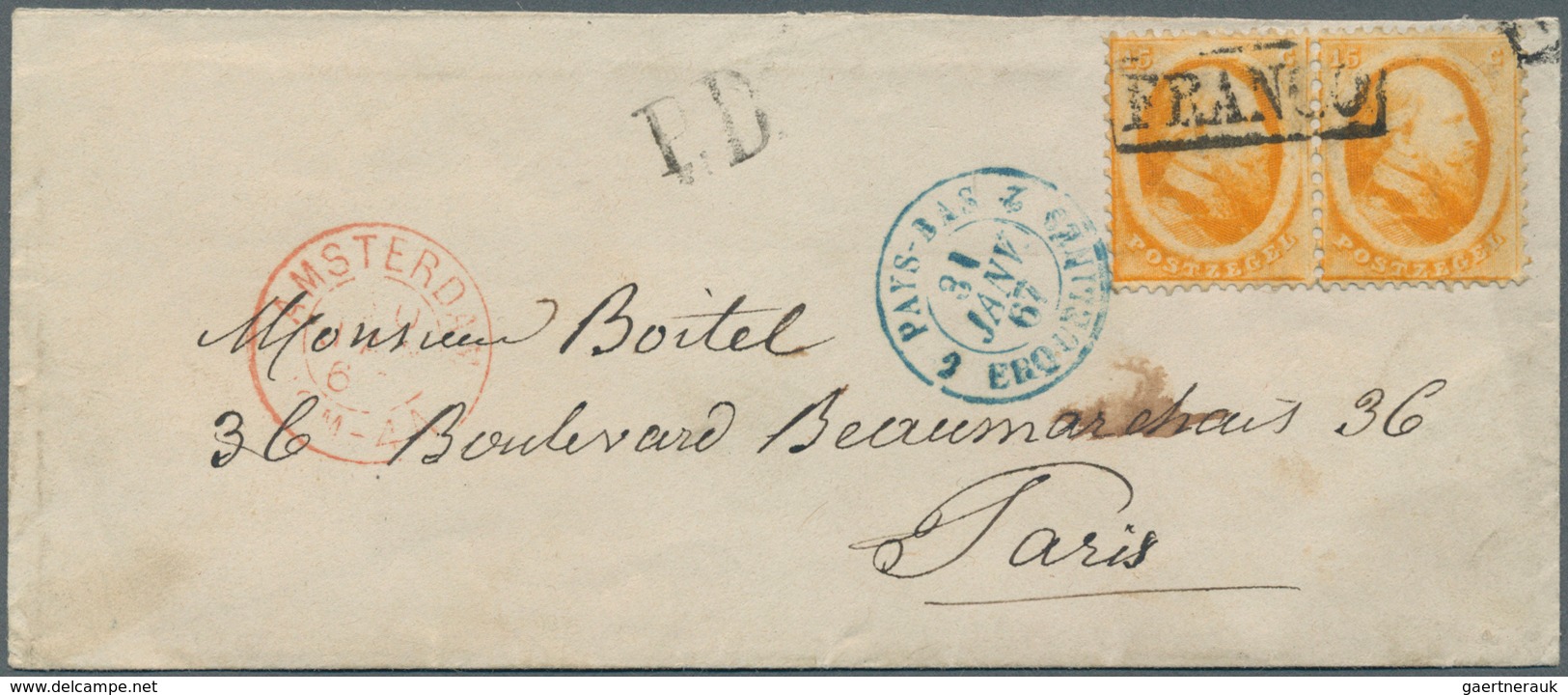 27431 Niederlande: 1852/1952 (ca.), collection with ca. 60 covers, postcards and postal stationeries incl.