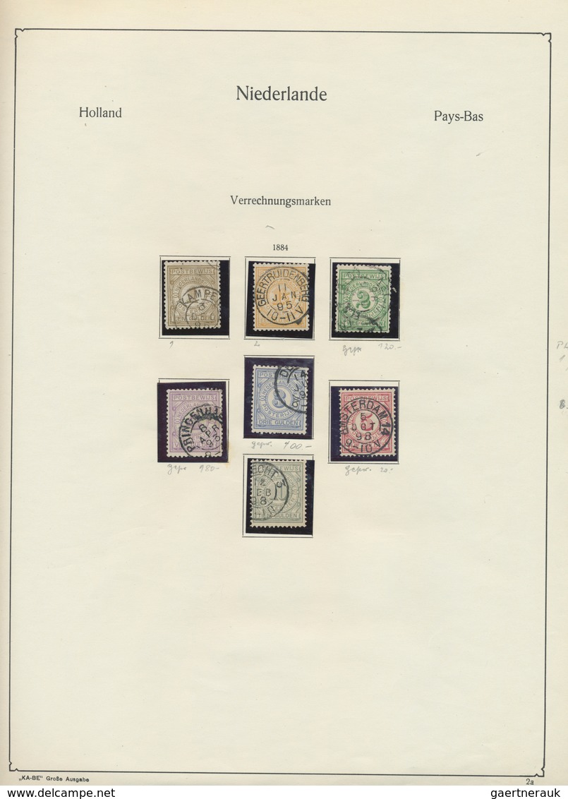 27434 Niederlande: 1852-1940, Zumeist Gestempelte, Weitgehend Vollständige Sammlung In Guter Erhaltung Inc - Lettres & Documents