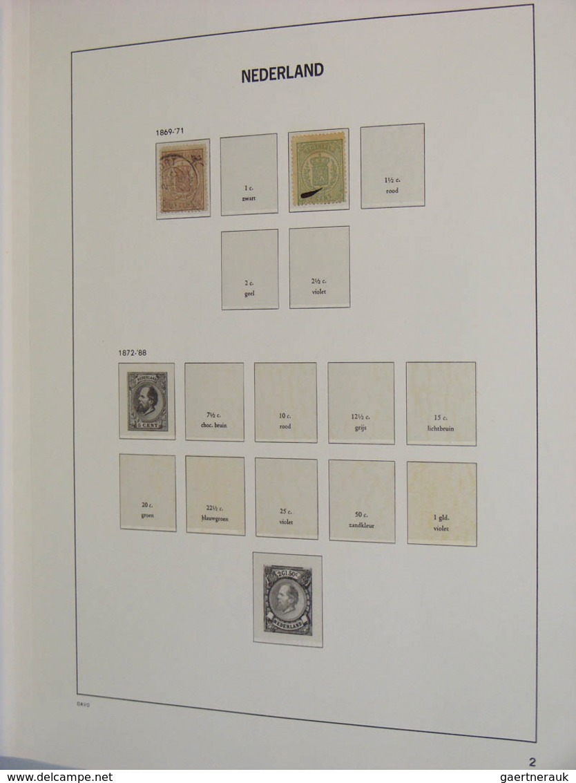 27446 Niederlande: 1869/2003: Mostly MNH And Mint Hinged Collection Netherlands 1869-2003 In 5 Davo Luxe A - Lettres & Documents