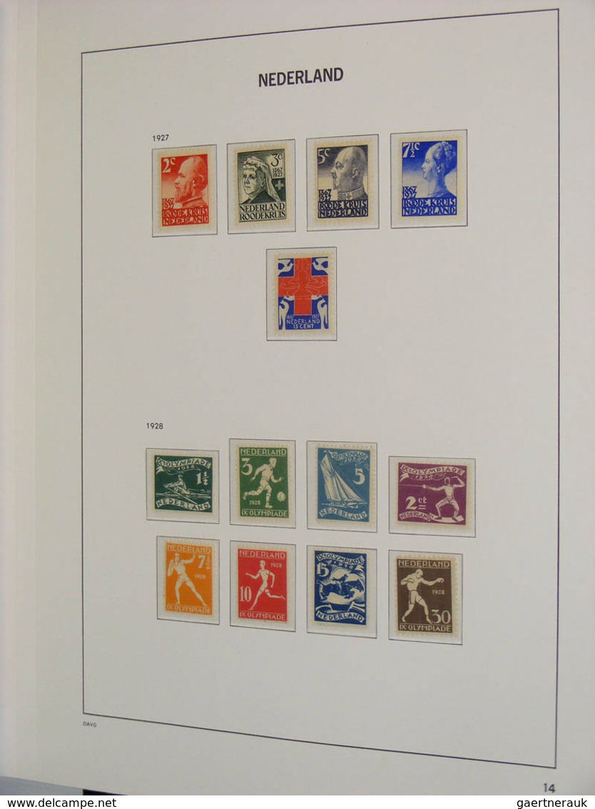 27446 Niederlande: 1869/2003: Mostly MNH And Mint Hinged Collection Netherlands 1869-2003 In 5 Davo Luxe A - Lettres & Documents