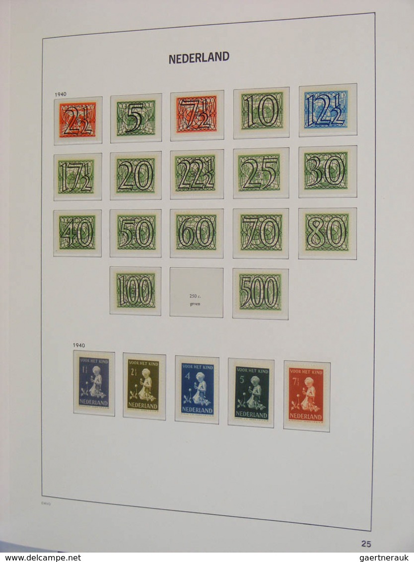 27446 Niederlande: 1869/2003: Mostly MNH and mint hinged collection Netherlands 1869-2003 in 5 Davo luxe a