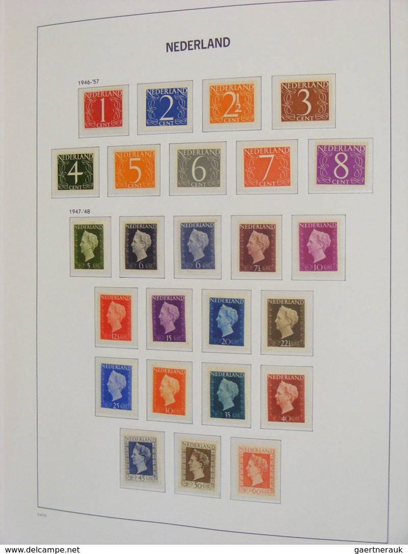 27446 Niederlande: 1869/2003: Mostly MNH and mint hinged collection Netherlands 1869-2003 in 5 Davo luxe a