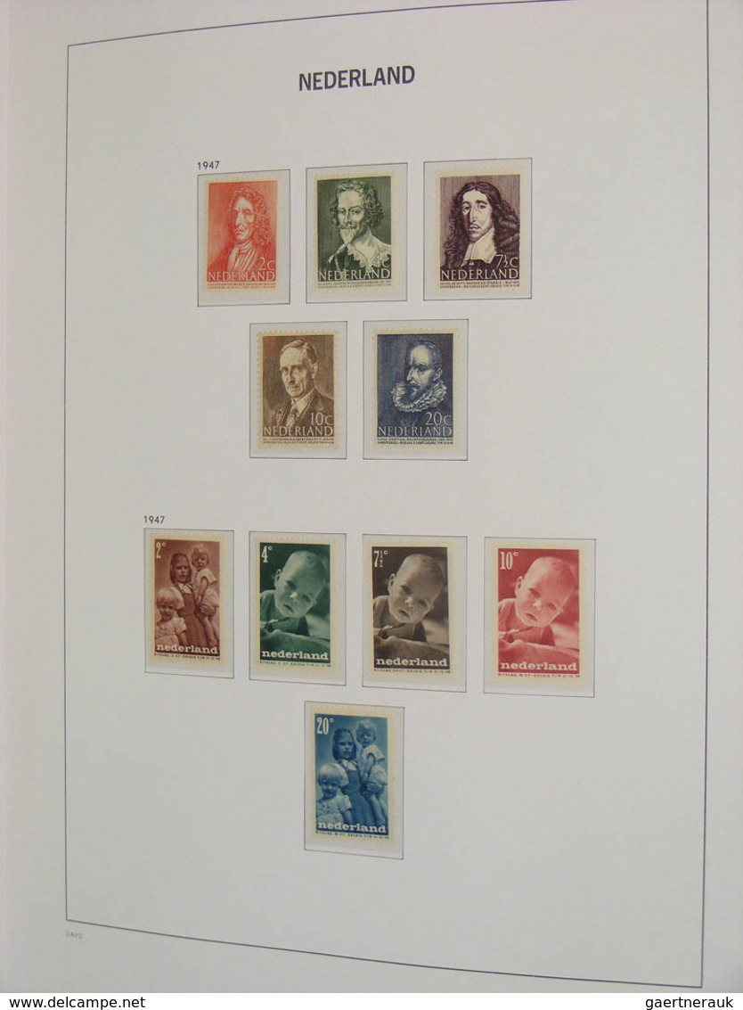 27446 Niederlande: 1869/2003: Mostly MNH and mint hinged collection Netherlands 1869-2003 in 5 Davo luxe a