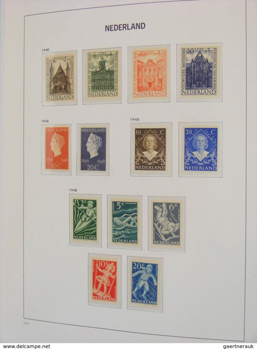 27446 Niederlande: 1869/2003: Mostly MNH and mint hinged collection Netherlands 1869-2003 in 5 Davo luxe a