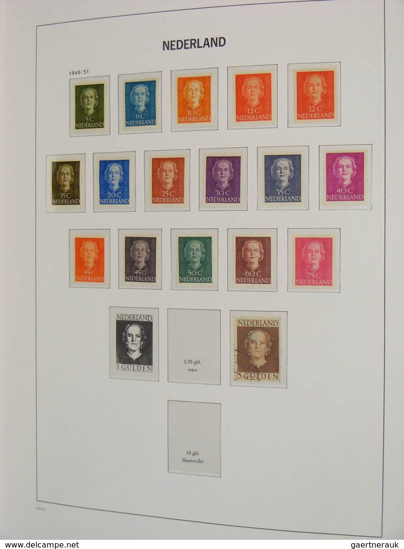 27446 Niederlande: 1869/2003: Mostly MNH and mint hinged collection Netherlands 1869-2003 in 5 Davo luxe a