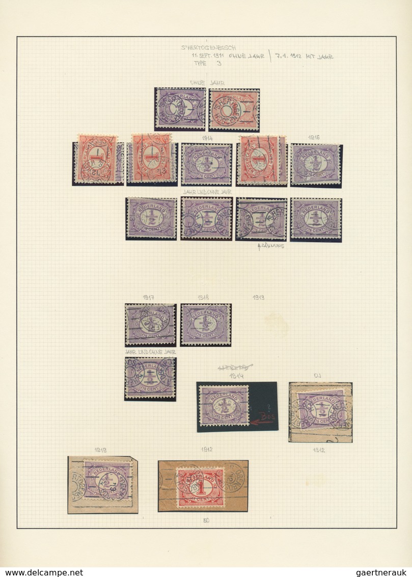 27450 Niederlande: 1879/1933, PRECANCELLATIONS, Specialised Collection Of Apprx. 390 Stamps (chiefly Up To - Lettres & Documents