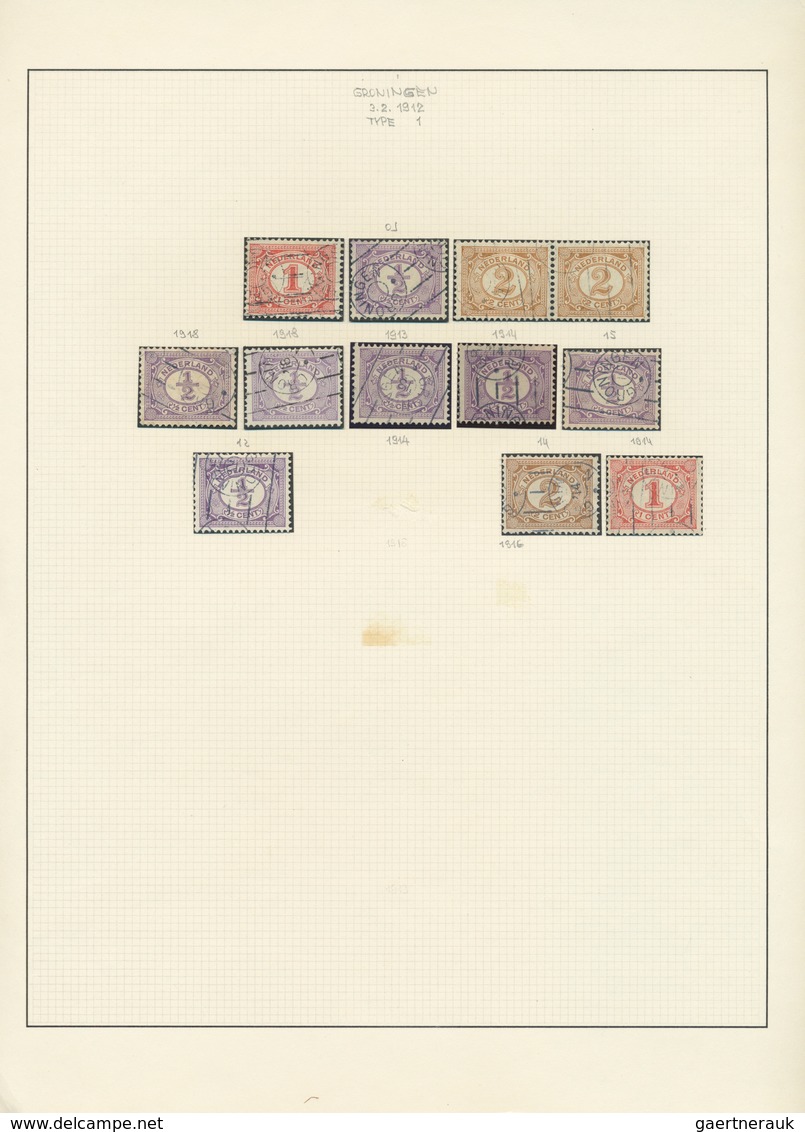 27450 Niederlande: 1879/1933, PRECANCELLATIONS, Specialised Collection Of Apprx. 390 Stamps (chiefly Up To - Lettres & Documents