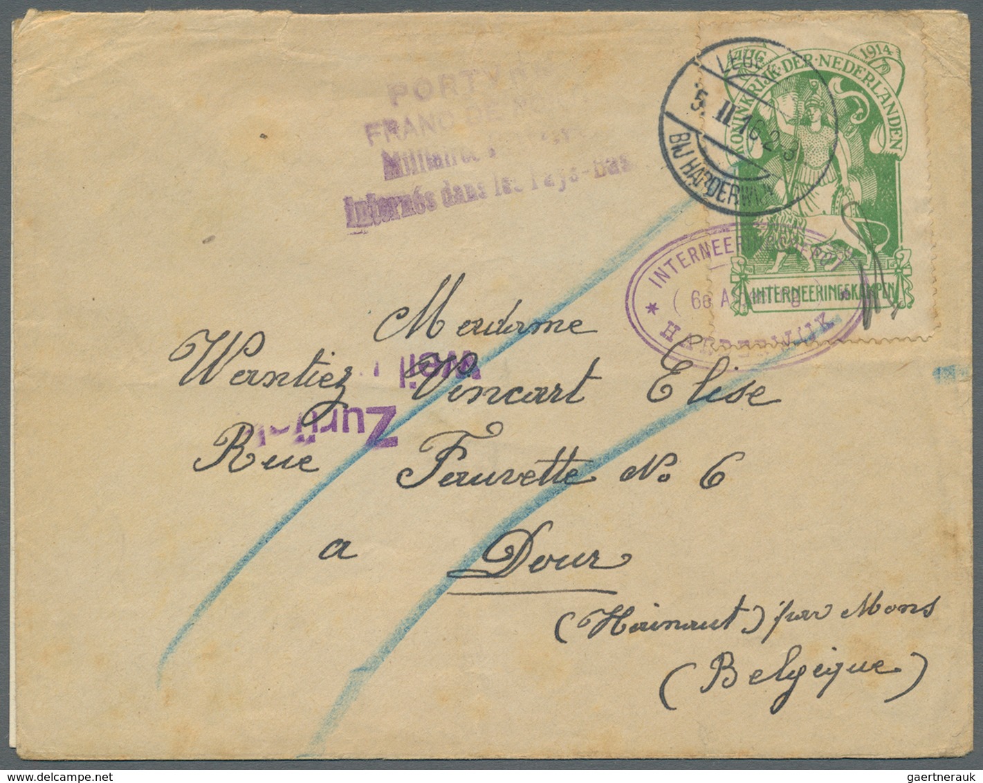 27451 Niederlande: 1890/2000, Collection Of Ca. 140 Only Special Entires, Beginning With The "green Intern - Lettres & Documents