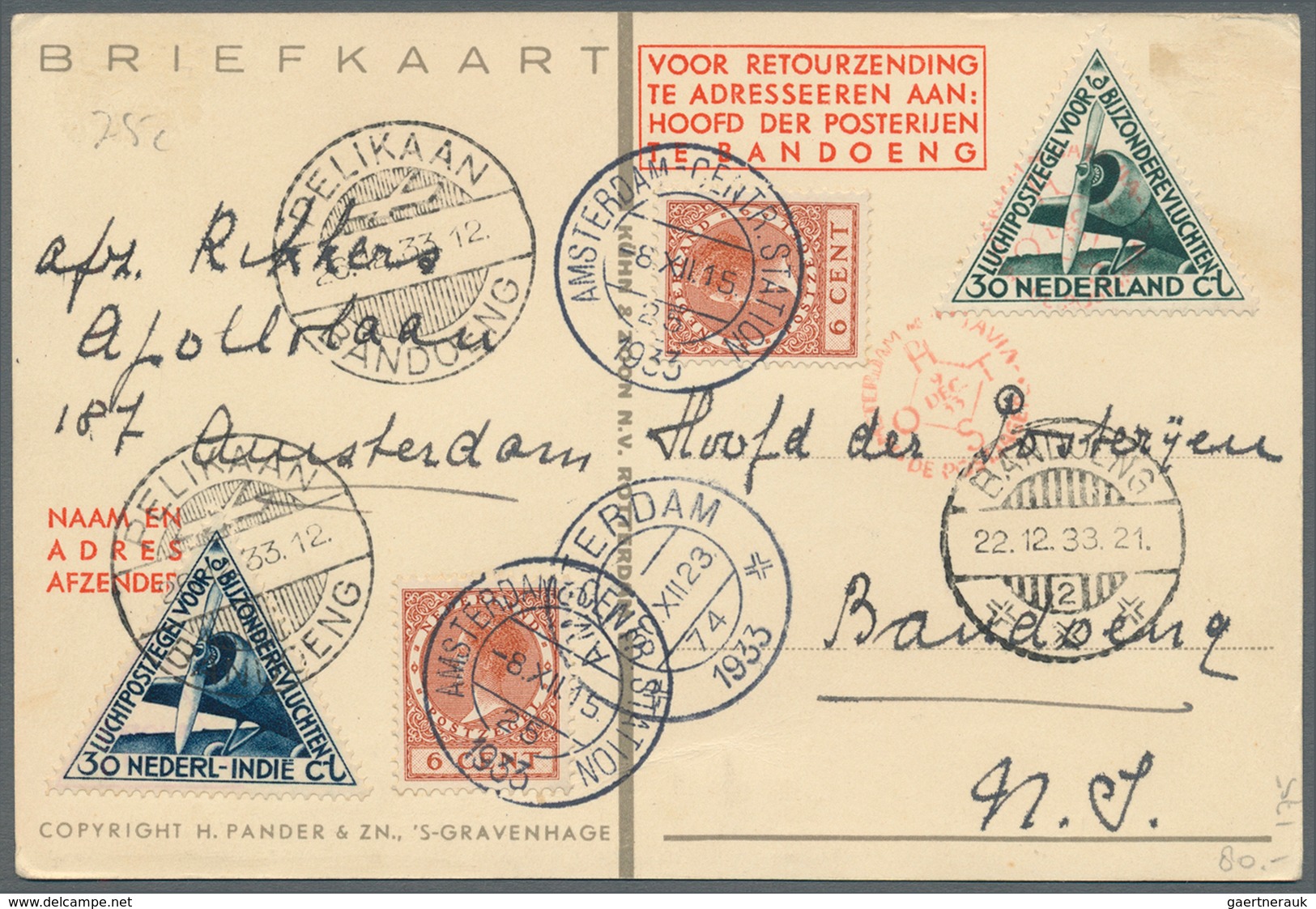 27451 Niederlande: 1890/2000, Collection Of Ca. 140 Only Special Entires, Beginning With The "green Intern - Lettres & Documents