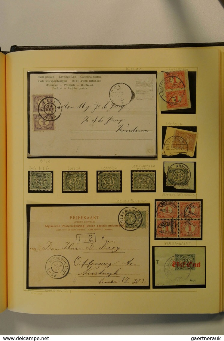 27453 Niederlande: 1899: Nice, specialised collection numerals, Netherlands 1899 in album. Collection cont