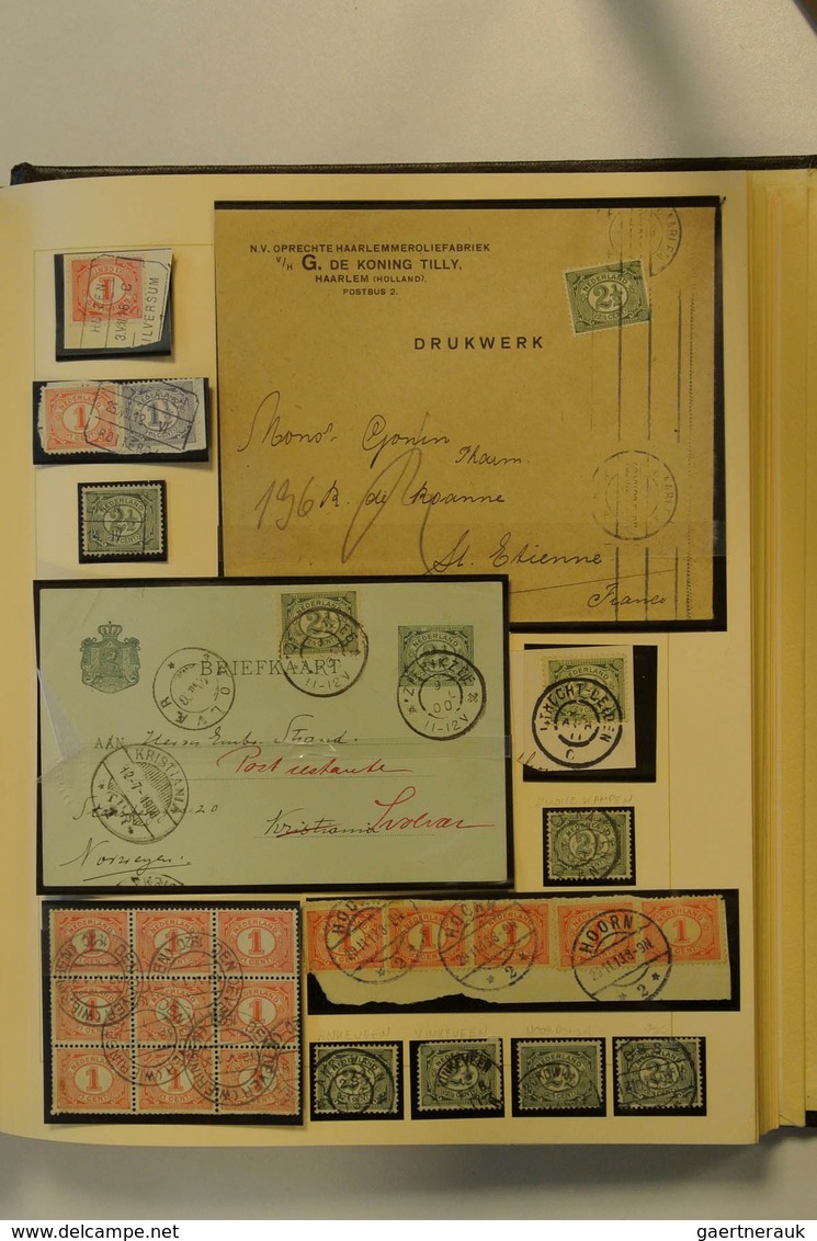 27453 Niederlande: 1899: Nice, specialised collection numerals, Netherlands 1899 in album. Collection cont