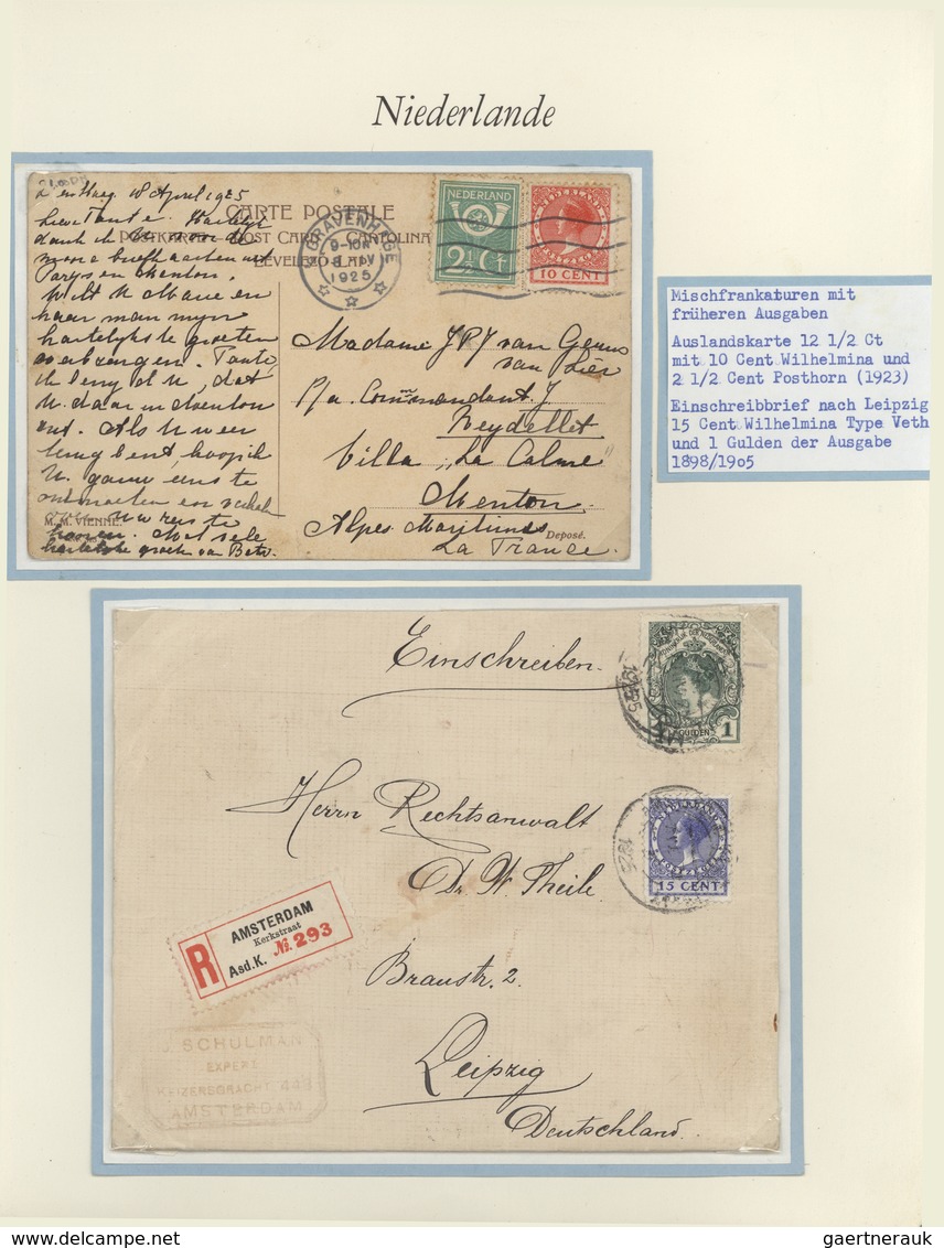 27459 Niederlande: 1924/1941, Comprehensive Specialized Collection Of Definitive Stamps On Exhibition Page - Lettres & Documents