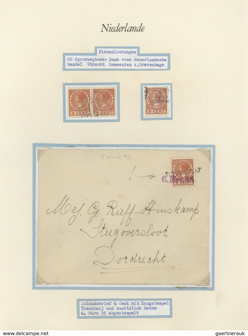27459 Niederlande: 1924/1941, comprehensive specialized collection of definitive stamps on exhibition page