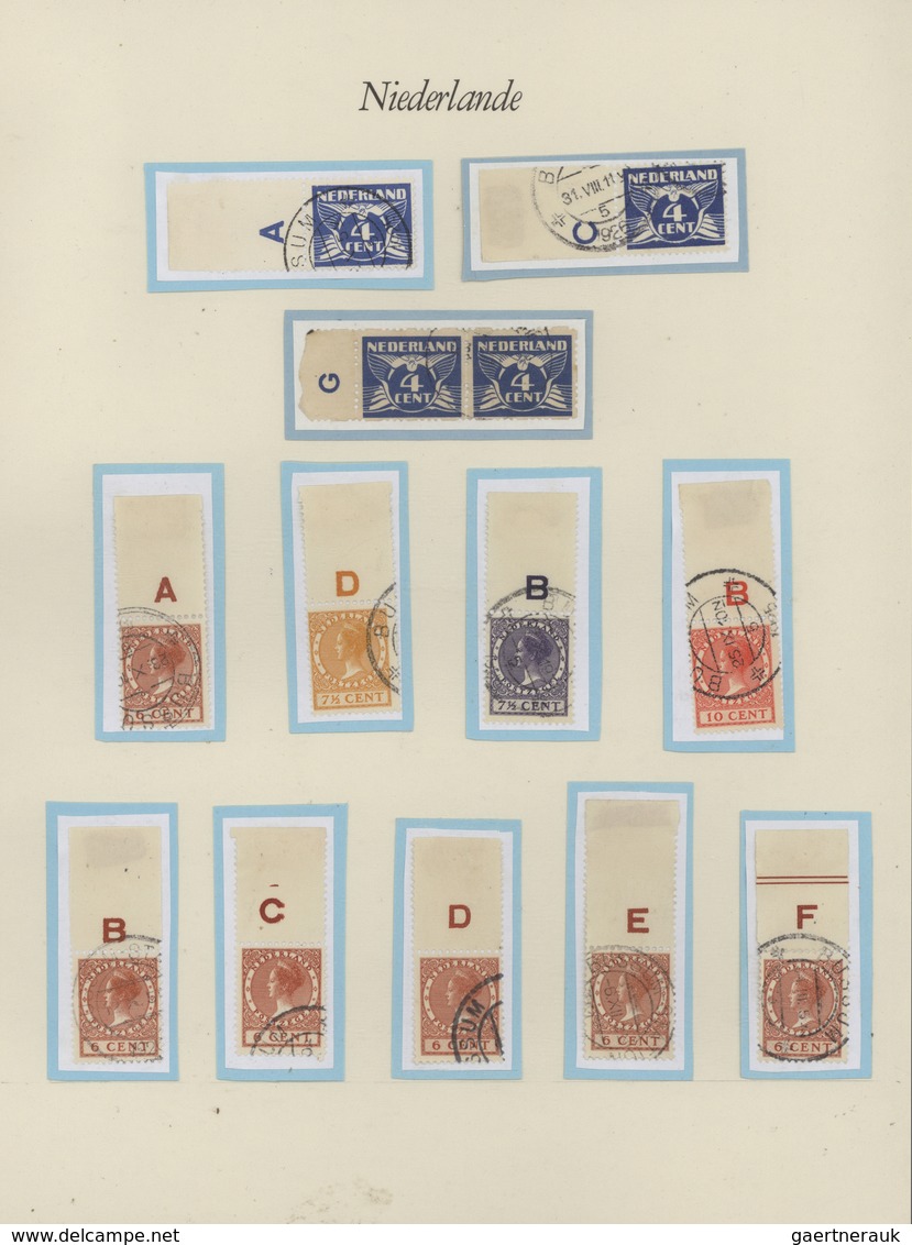 27459 Niederlande: 1924/1941, comprehensive specialized collection of definitive stamps on exhibition page