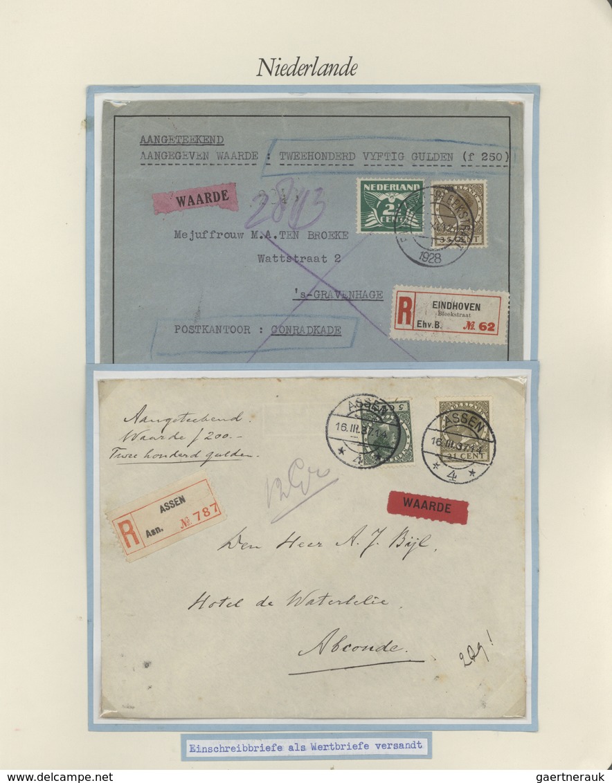 27460 Niederlande: 1925/1946, Specialized Exhibition Collection "postal Rates" With 78 Covers, Comprising - Lettres & Documents