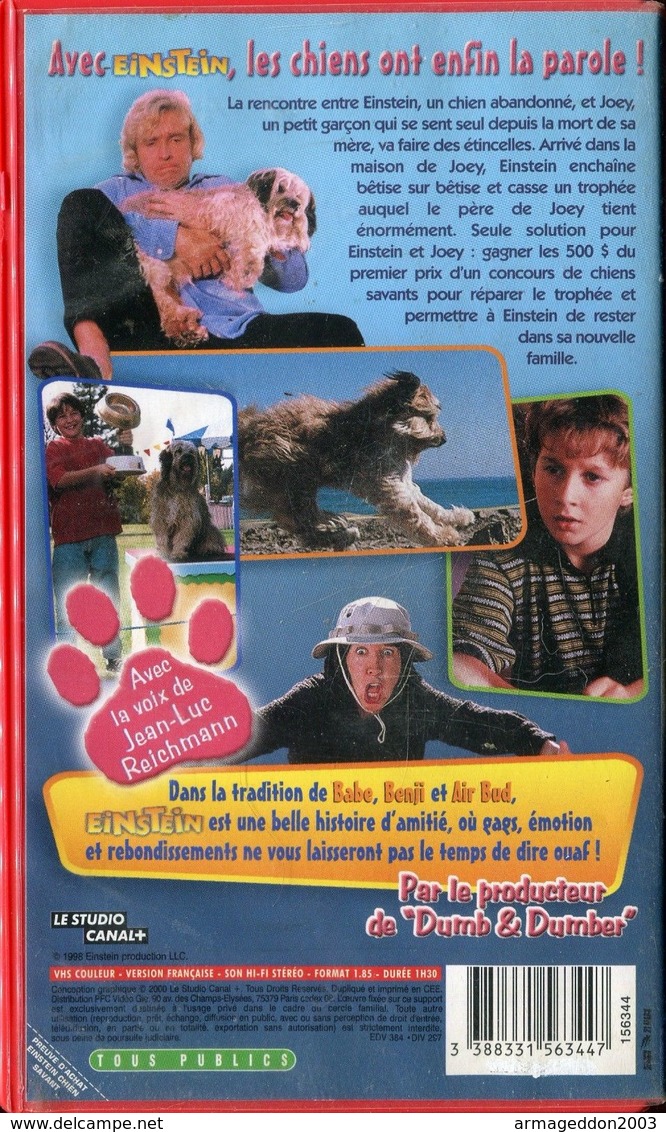 K7 VHS CASSETTE VIDEO - EINSTEIN CHIEN SAVANT - Enfants & Famille