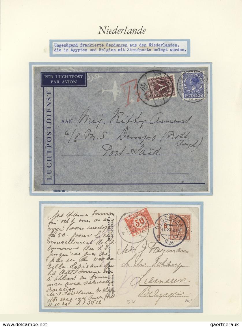 27461 Niederlande: 1925/1945 Ca., Attractive Collection With Ca. 80 Covers, Comprising Various Aspects Of - Lettres & Documents