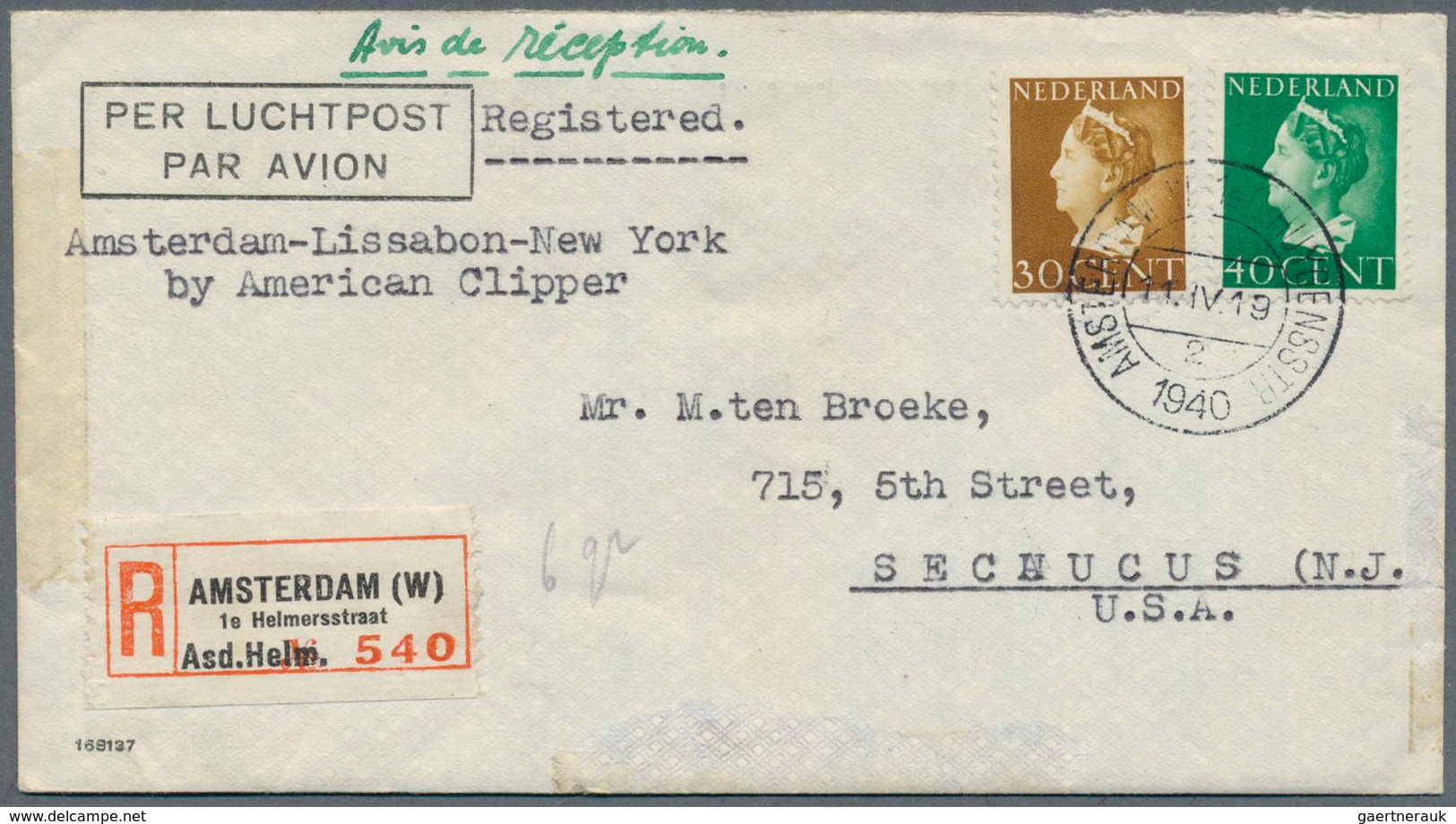 27463 Niederlande: 1929/1949, Comprehensive Collection With Ca.200 Covers, Comprising Many Better Airmail - Lettres & Documents