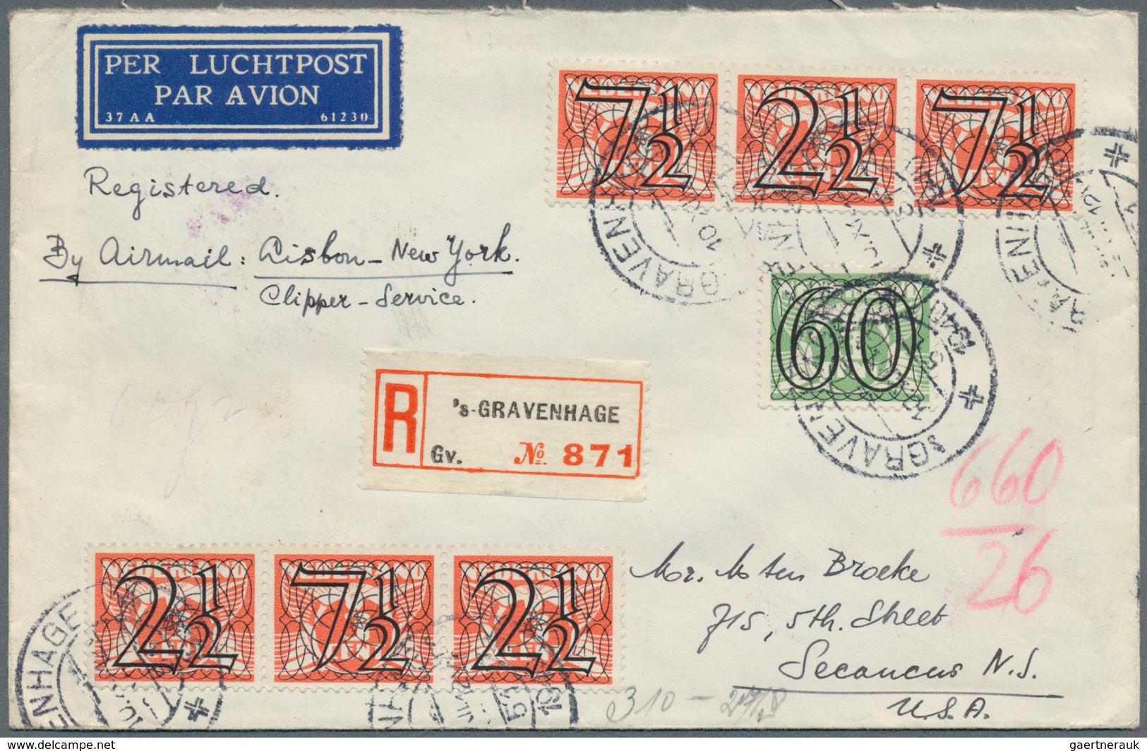 27463 Niederlande: 1929/1949, Comprehensive Collection With Ca.200 Covers, Comprising Many Better Airmail - Lettres & Documents