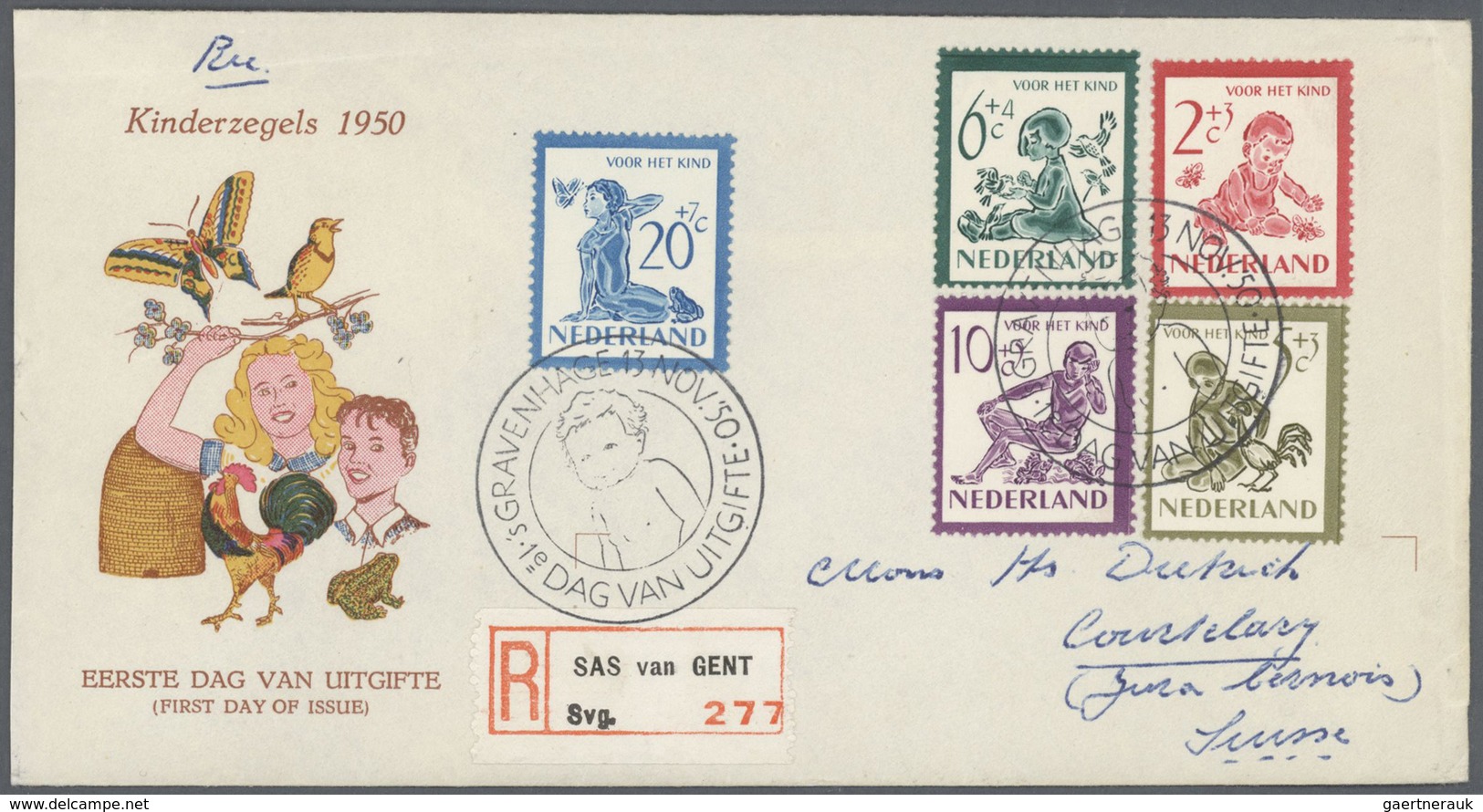 27468 Niederlande: 1946 - 1998, Umfangreiche Briefepartie Von Ca. 220 Belegen Mit Vielen Besseren Frankatu - Lettres & Documents