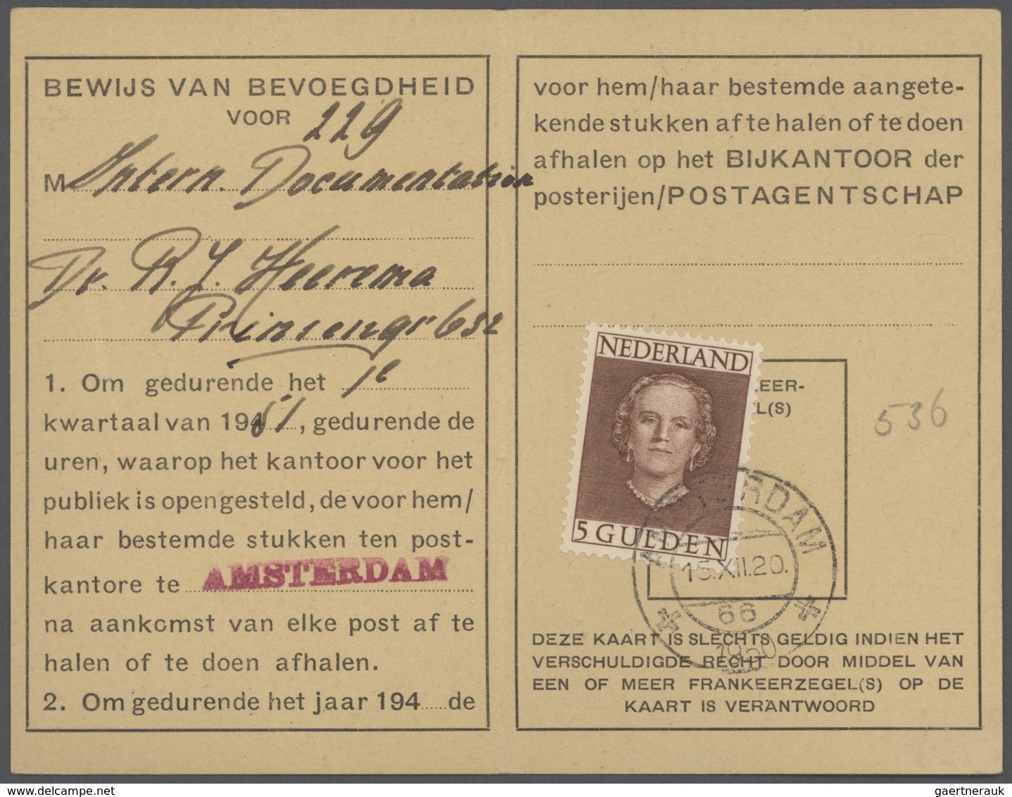 27470 Niederlande: 1948 From Ca., Comprehensive Collection With More Than 170 Covers, Focus On "postal Rat - Lettres & Documents