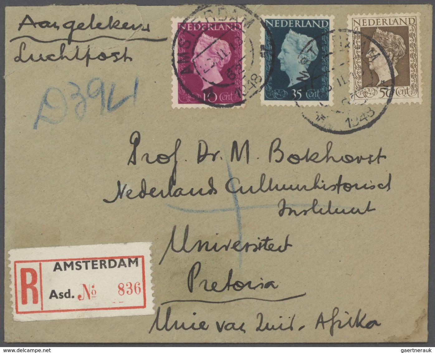 27470 Niederlande: 1948 From Ca., Comprehensive Collection With More Than 170 Covers, Focus On "postal Rat - Lettres & Documents