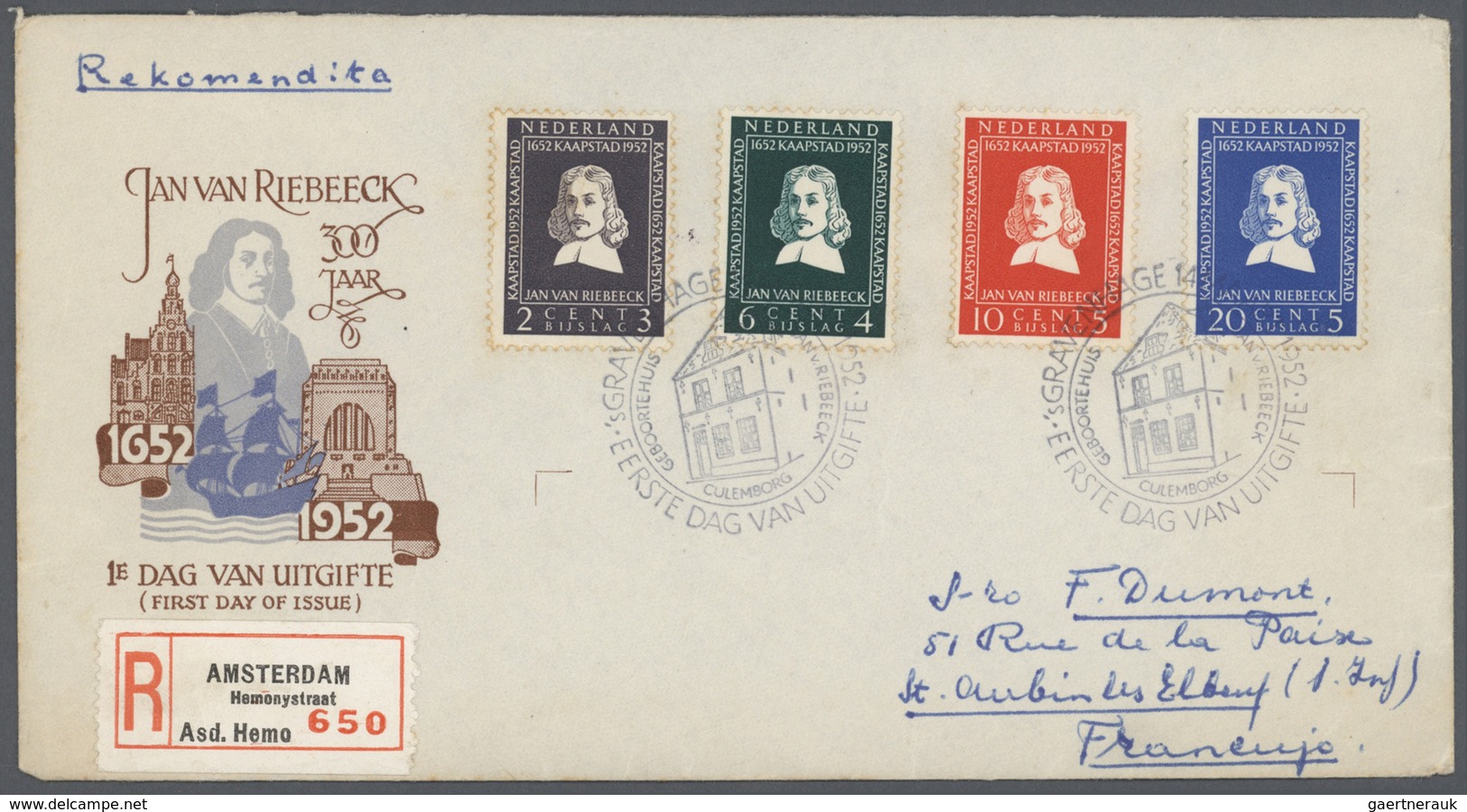 27471 Niederlande: 1950/1998, Collection Of Apprx. 460 F.d.c. With Many Better Pieces Of 1950s, E.g. 1950 - Lettres & Documents