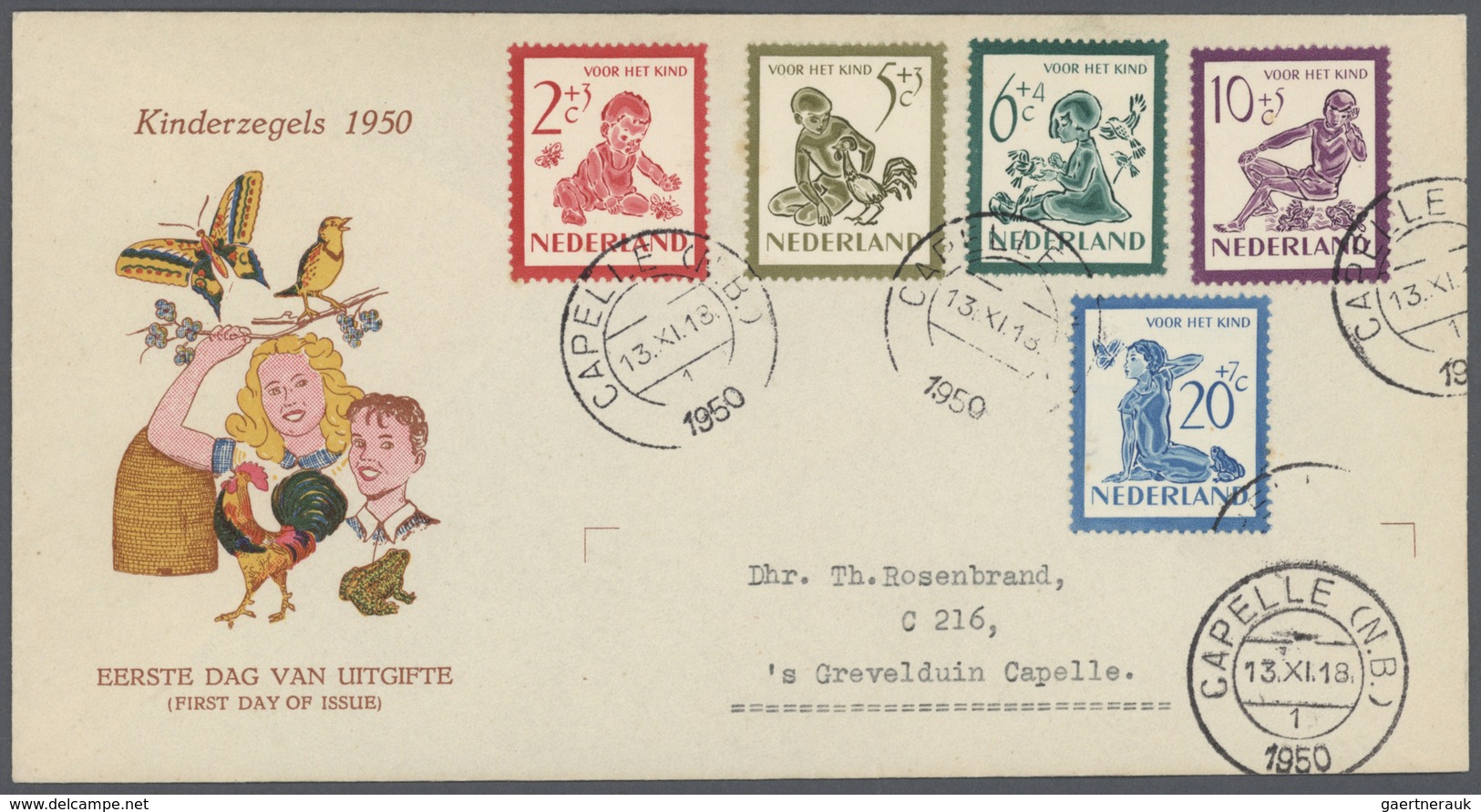 27471 Niederlande: 1950/1998, Collection Of Apprx. 460 F.d.c. With Many Better Pieces Of 1950s, E.g. 1950 - Lettres & Documents