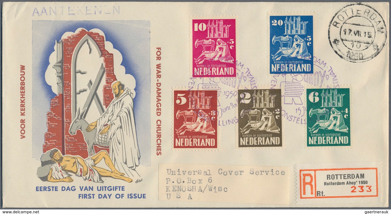 27472 Niederlande: 1950/1964 (ca.), Bestand Von Ca. 40 Ersttagsbriefen Mit Kompletten Sätzen Dabei Viele B - Lettres & Documents