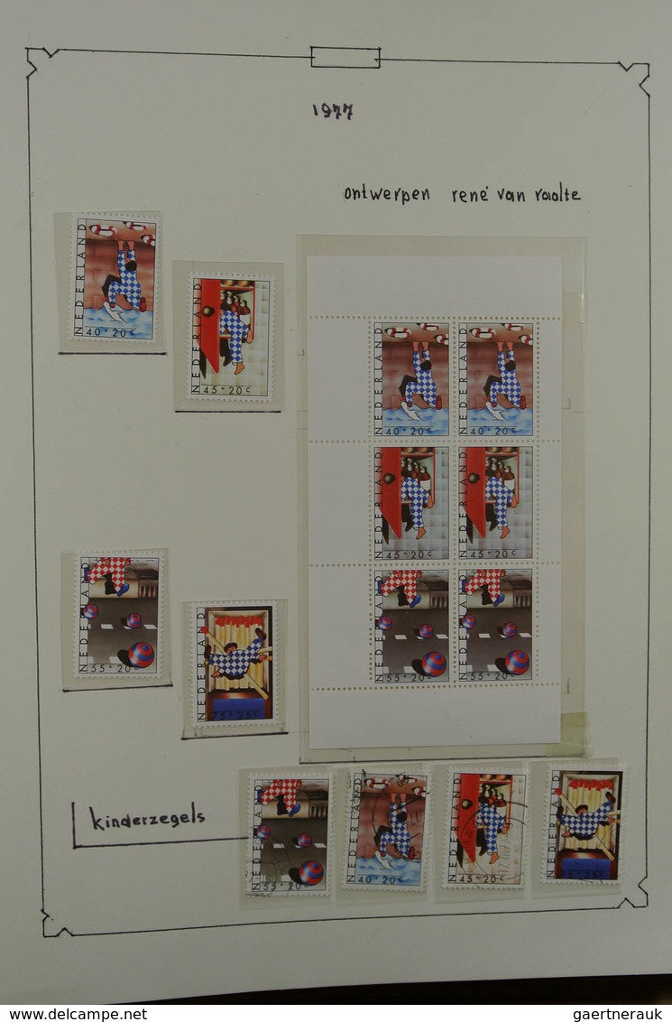 27481 Niederlande: 1972-1999. Nicely presented, multiple, MNH and used collection Netherlands 1972-1999 in