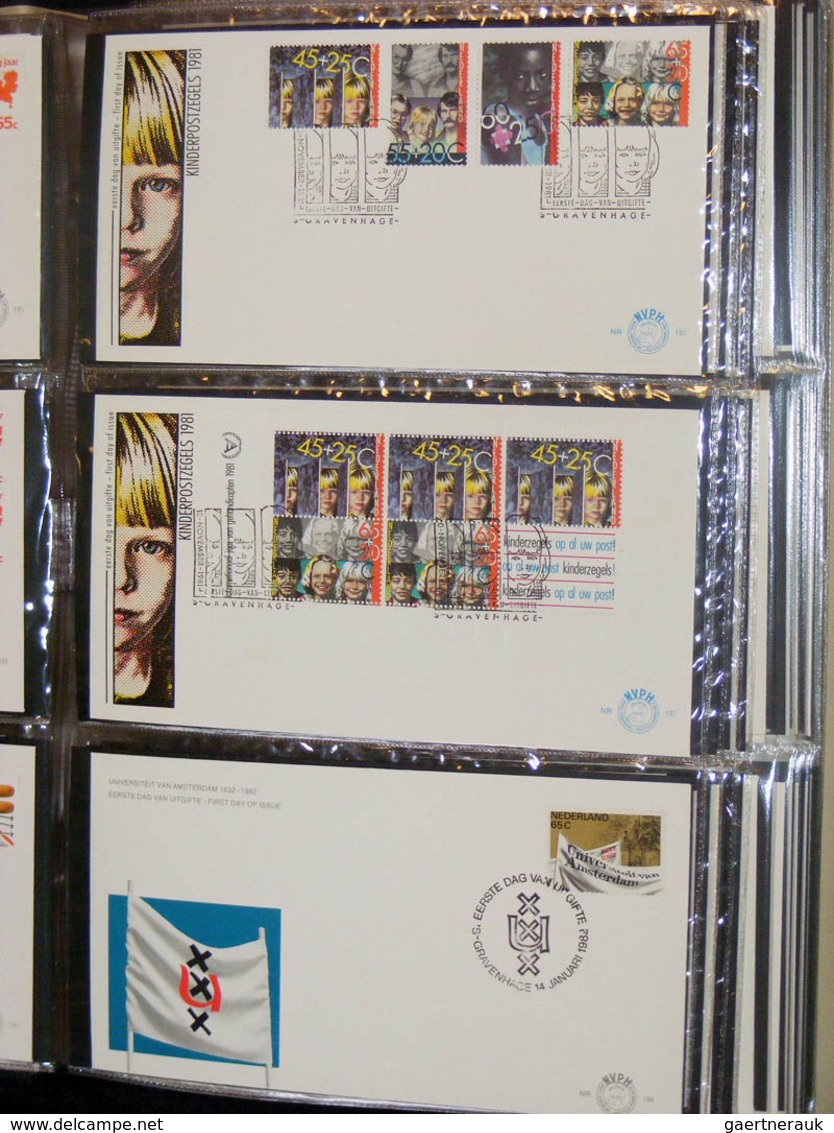 27482 Niederlande: 1977/2003: Netherlands FDC's 1977-2003, (no. 163 until 491), more than 350 pieces. In 3