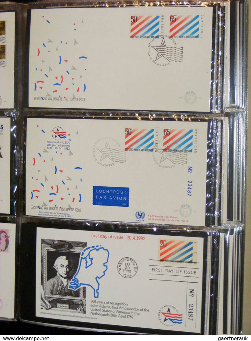 27482 Niederlande: 1977/2003: Netherlands FDC's 1977-2003, (no. 163 until 491), more than 350 pieces. In 3