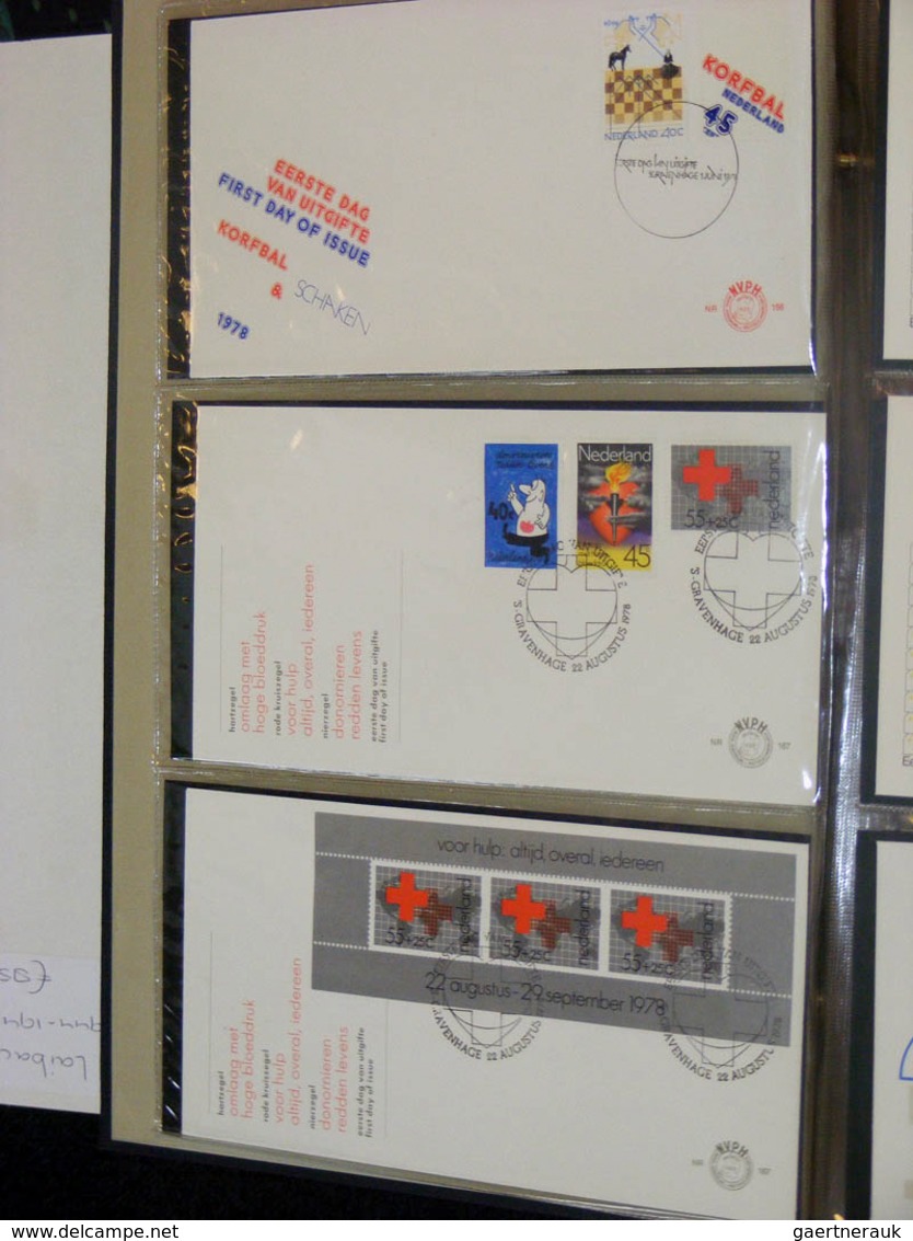 27482 Niederlande: 1977/2003: Netherlands FDC's 1977-2003, (no. 163 until 491), more than 350 pieces. In 3