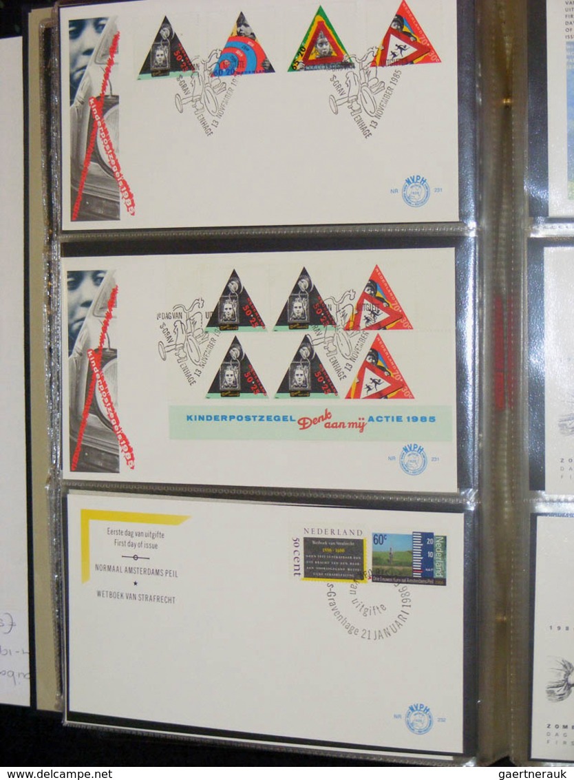 27482 Niederlande: 1977/2003: Netherlands FDC's 1977-2003, (no. 163 until 491), more than 350 pieces. In 3