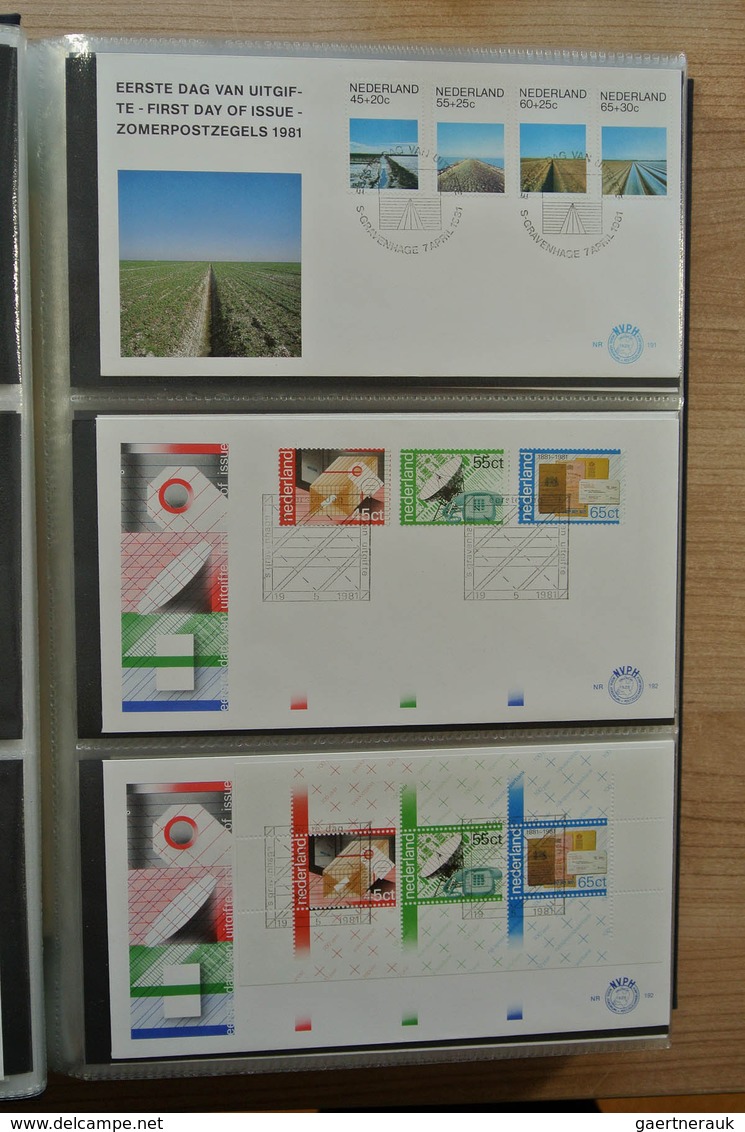 27483 Niederlande: 1980-2011 Totally complete collection FDC's of the Netherlands 1980-2011 in 4 Davo FDC