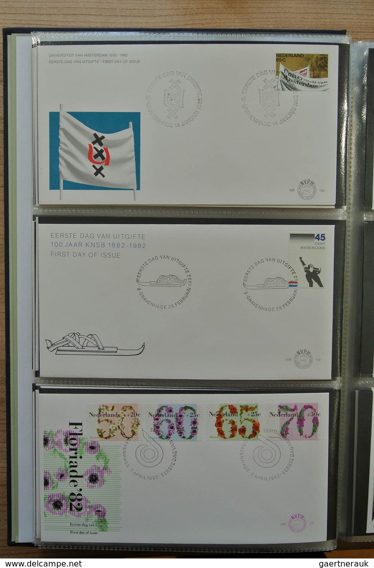 27483 Niederlande: 1980-2011 Totally complete collection FDC's of the Netherlands 1980-2011 in 4 Davo FDC