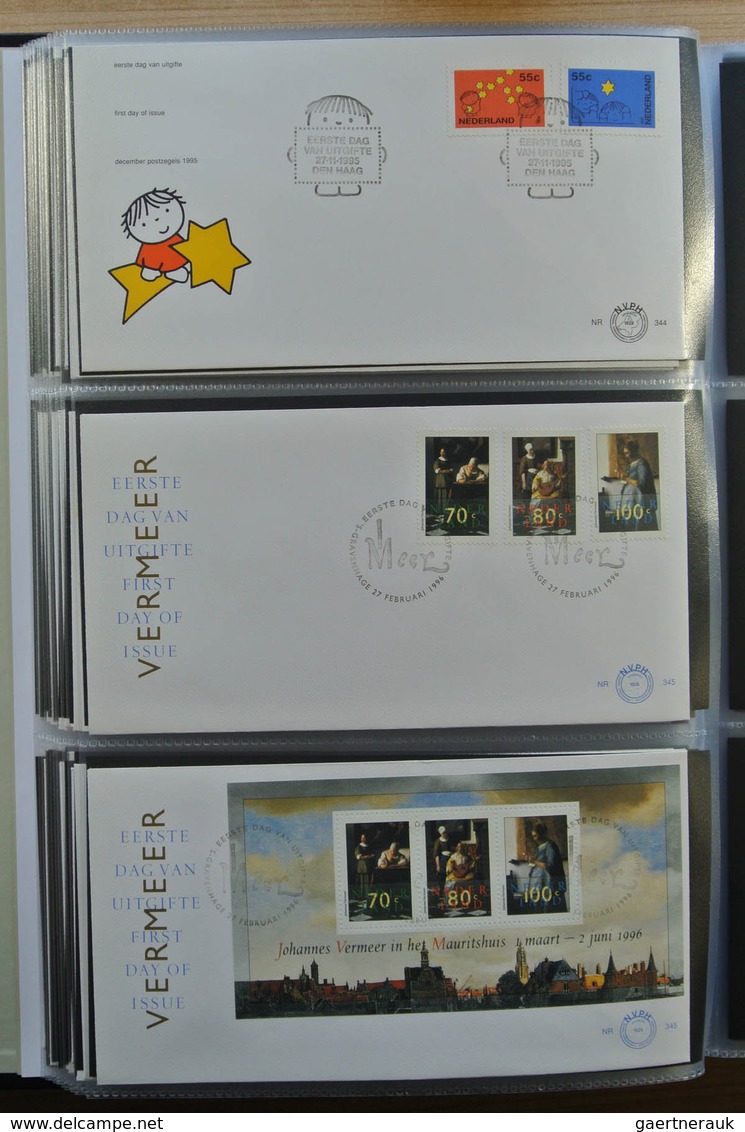 27486 Niederlande: 1992-2011 Complete collection FDC's of the Netherlands from no. 297 till 636 in 2 Davo