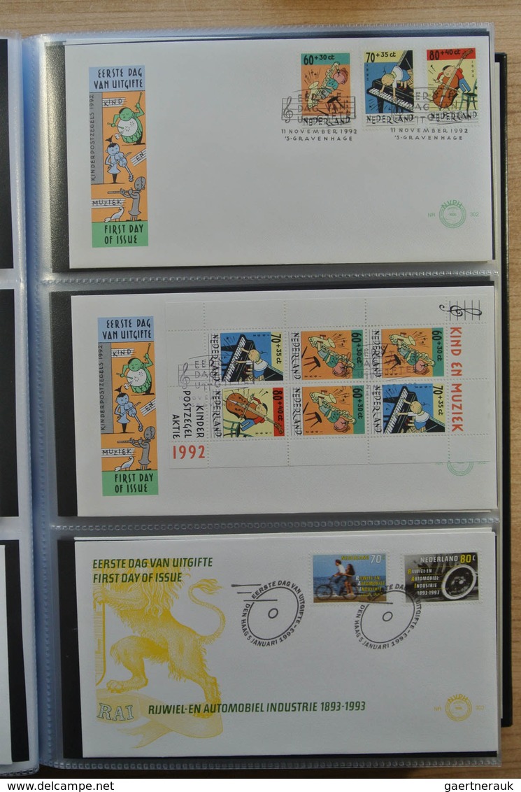 27486 Niederlande: 1992-2011 Complete collection FDC's of the Netherlands from no. 297 till 636 in 2 Davo