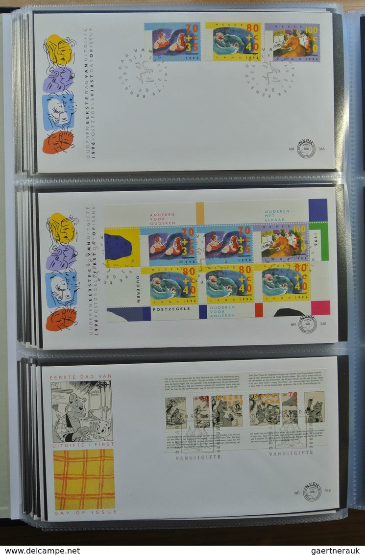 27486 Niederlande: 1992-2011 Complete collection FDC's of the Netherlands from no. 297 till 636 in 2 Davo