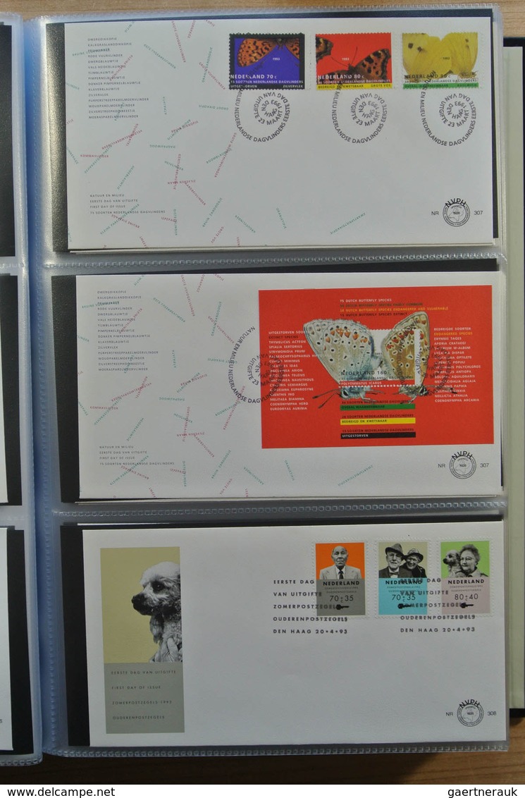 27486 Niederlande: 1992-2011 Complete collection FDC's of the Netherlands from no. 297 till 636 in 2 Davo