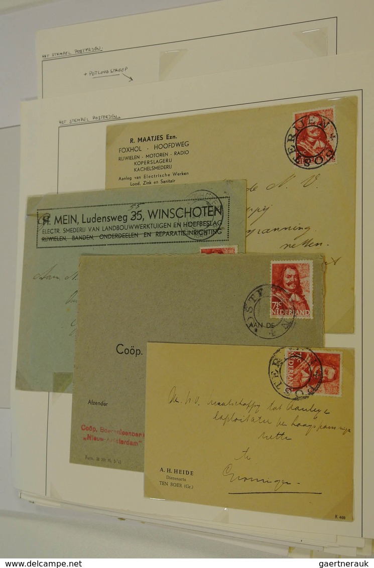 27488 Niederlande: Small Collection Covers Of The Netherlands With Cancel "posterijen" In Folder. - Lettres & Documents