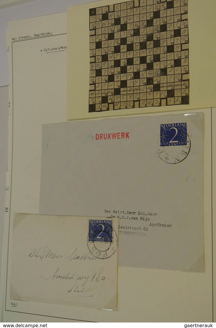 27488 Niederlande: Small Collection Covers Of The Netherlands With Cancel "posterijen" In Folder. - Lettres & Documents